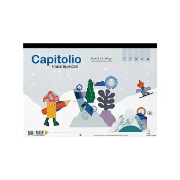 Block dibujo capitolio n.° 6 blanco x24 hjs.