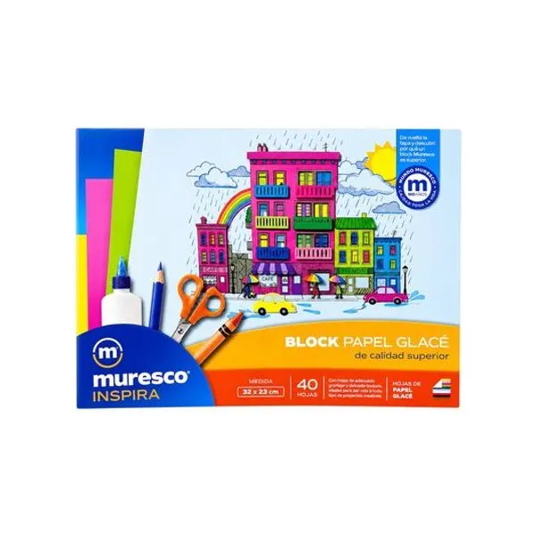 Block papel glace 32x23 cm 40h Muresco inspira