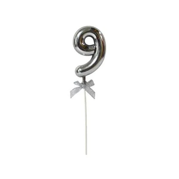 Adorno cake topper números burbuja plástica 9 cm cienfuegos