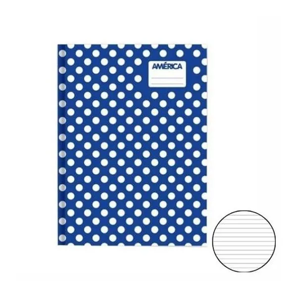 Cuaderno 16x21 rayado t/d lunar azul 42h América