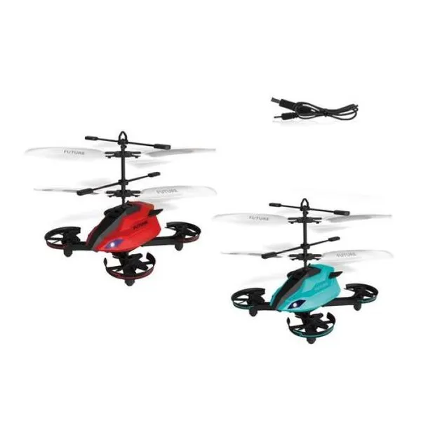 Helicóptero planeador de juguete. doble hélice. con sensor de proximidad. incluy