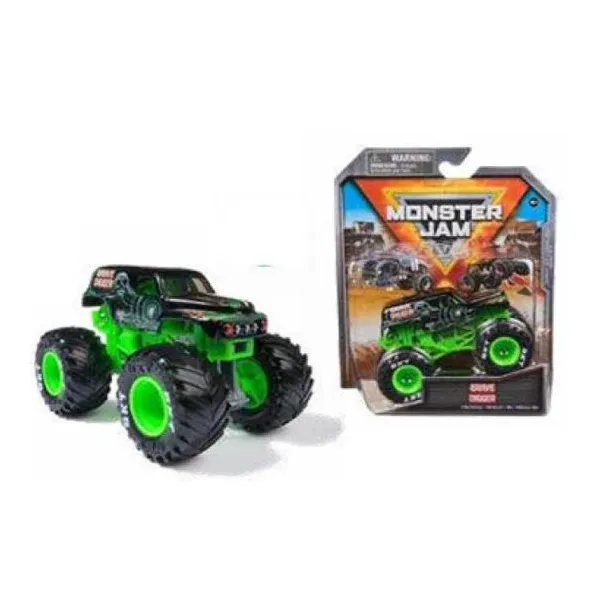 Monster jam - vehículo die cast coleccionable a escala 1:64. grave digger