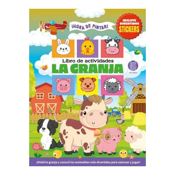 Hora de pintar animales de la granja con stickers