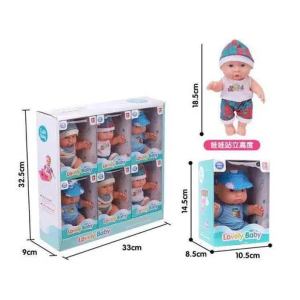 Bebé con ropita en caja 14 cm (surtido x3)