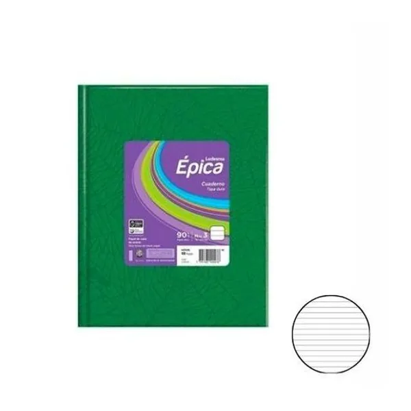 Cuaderno 19x24 rayado 48h t/d araña verde epica