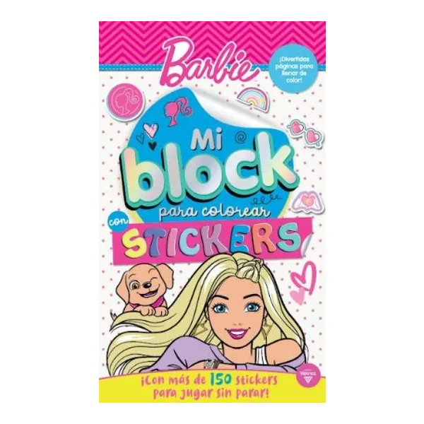 Mi block para colorear con stickers Barbie