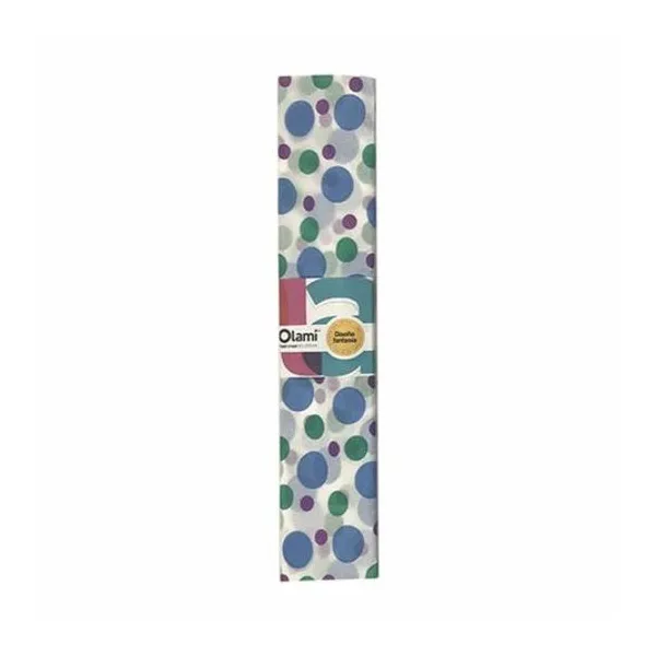 Papel crepe fantasia 50 cm circulos x10 unidades olami