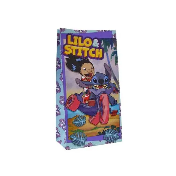 Bolsa cotillon lilo & Stitch 12.5x07x24.5 cm x unidad