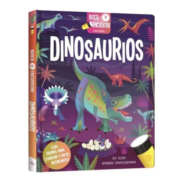 Dinosaurios busca y encuentra con linterna 26 20 cm