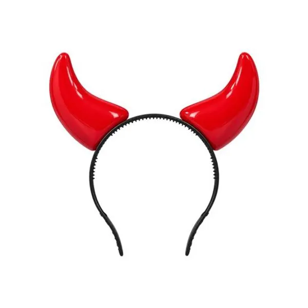 Vincha plástica diablo x1