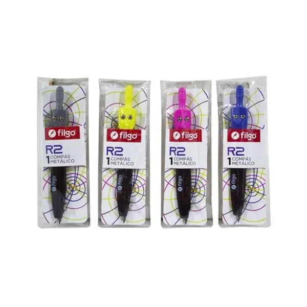 Compás metálico r2 para mina blister x unidad Filgo
