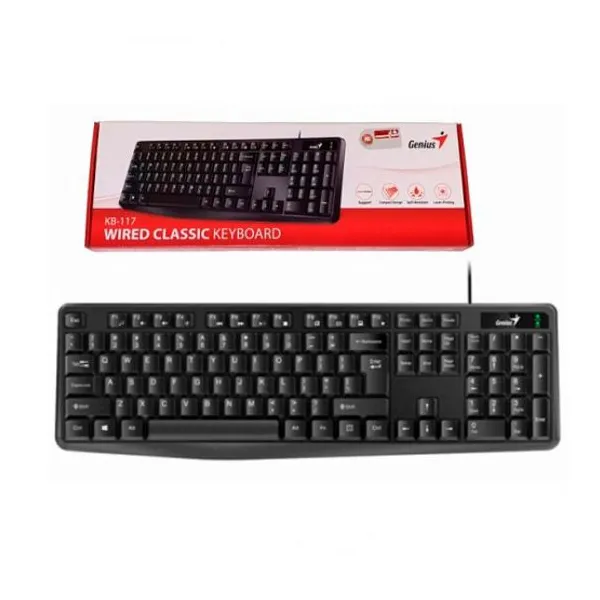 Teclado genius kb-117 con cable standar usb