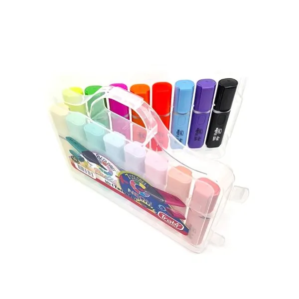 Resaltadores trabi valija set pastel + neon x16 unid.surtidas