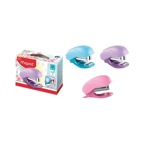 Abrochadora mini pastel n.° 10 hasta 15 páginas x unidad colores surtidos Maped