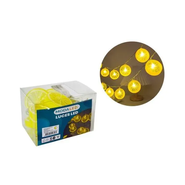 Guirnalda de luces led limones blanco calido x10 220v modaled - sdd