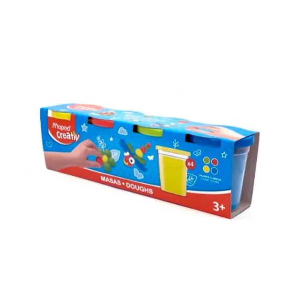 Masa Maped creativ x4 potes x120/140 grscol.classic