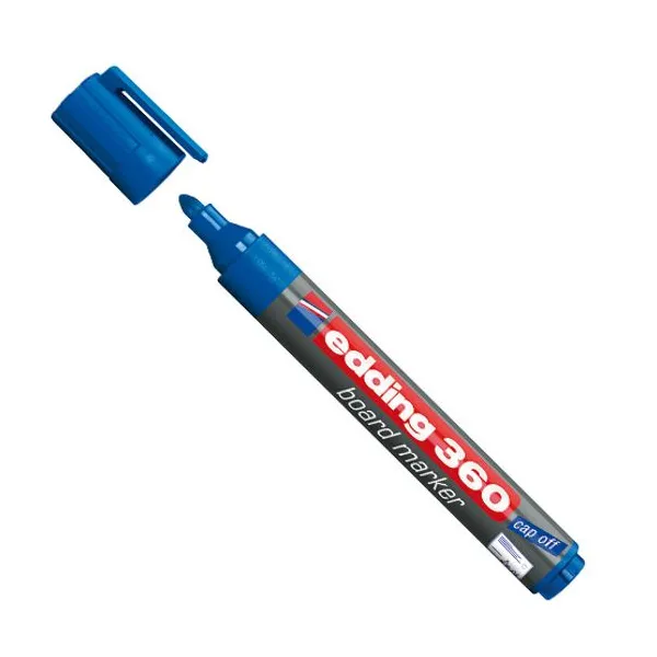 Marcador Edding e 360 para pizarra para red.azul con plast.
