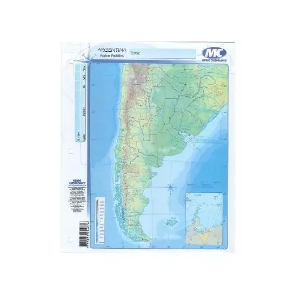 Block mapas m.c.n.° 3 republica argentina fp x40 un