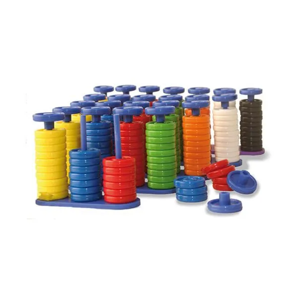 Abaco playstik 6 ejes- 60 fichas de plástico