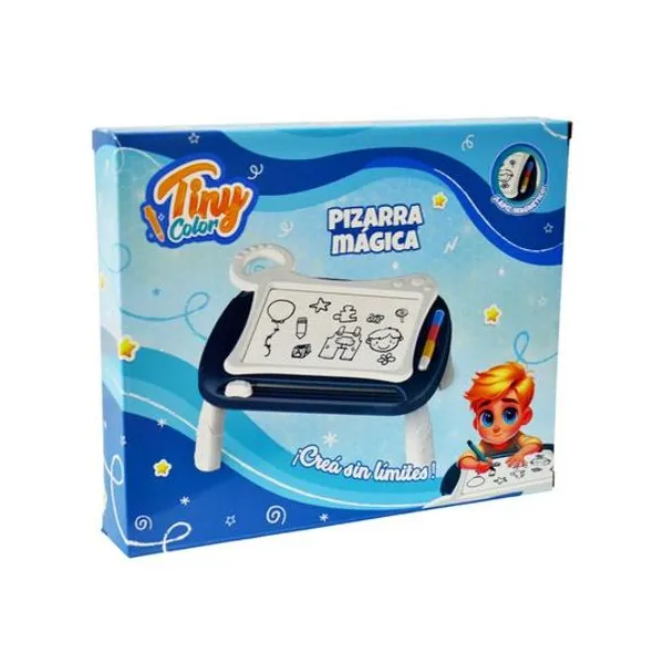 Mesita con pizarra mágica y accesorios en caja Tiny 25.x21.x3 cm