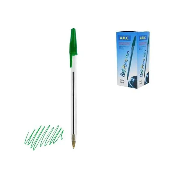 Bolígrafo verde caja x50 unidades