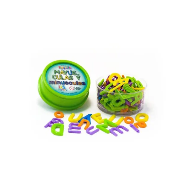 Letras playstik mayusculas y minusculas plástico est.x 165 piezas