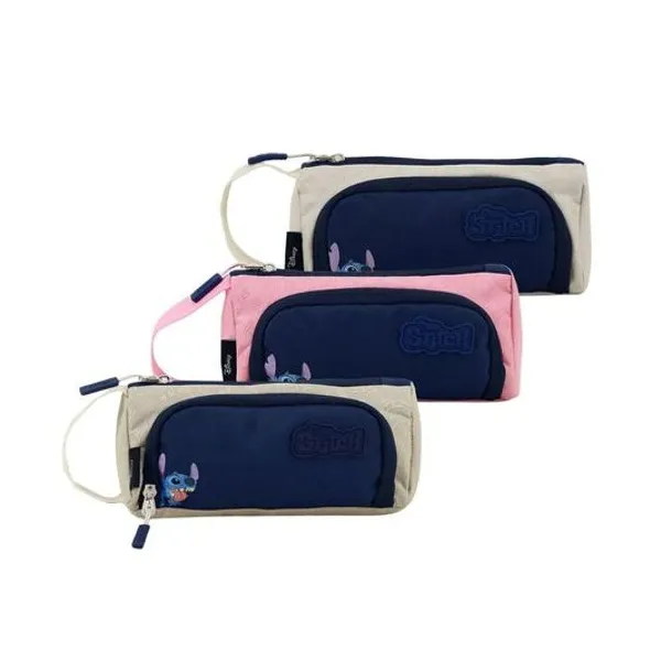 Cartuchera 2 cierres Disney Stitch 9x21x8 cm x unidad colores surtidos lsyd