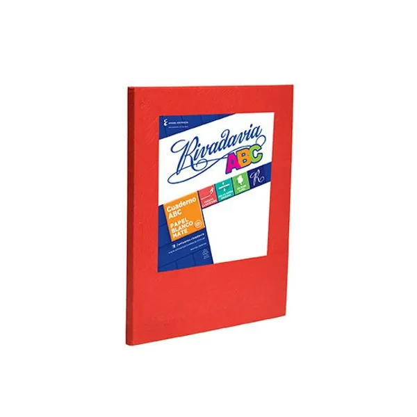 Cuaderno tapa dura Rivadavia abc 19x23,5 x50 hs.ray.rojo araña