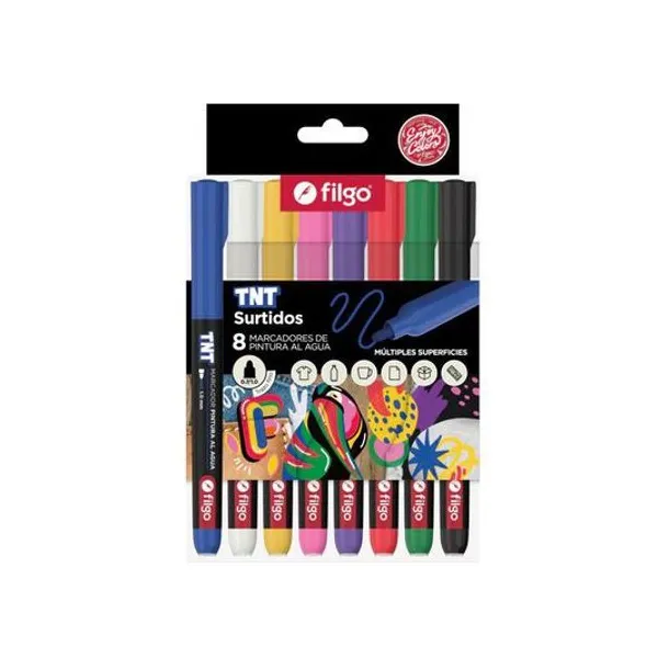 Marcador de pintura al agua tnt trazo fino 0.7/1.0 mm caja x8 unidades Filgo