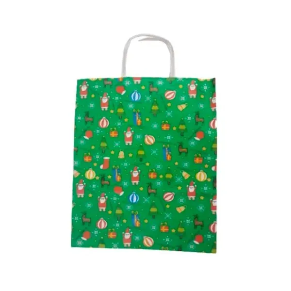 Bolsa brandpack navidad con manija 30 x41 cmx 10 unid.