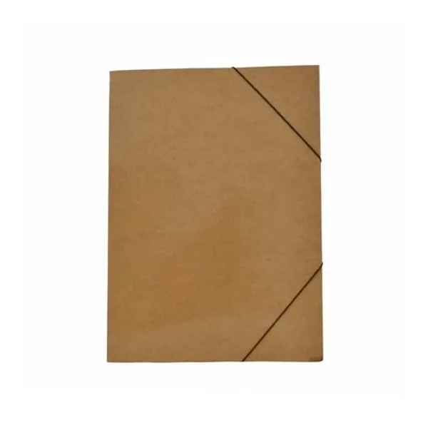 Carpeta doble oficio 3 solapas con elastico kraft paperland