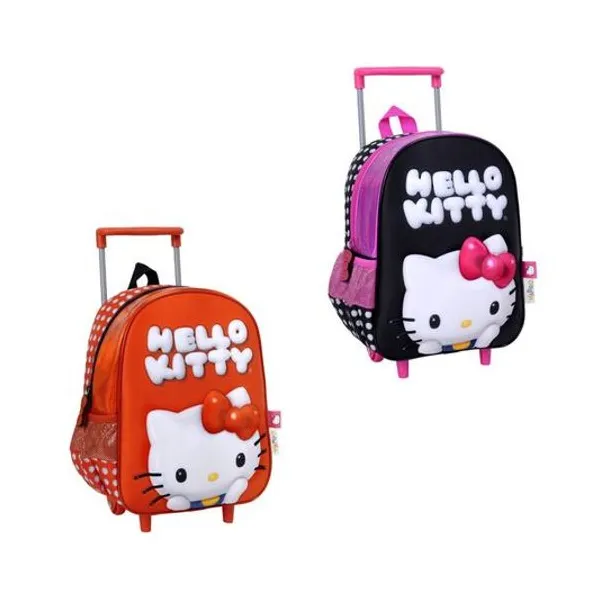 Mochila 12" con carro hello kitty balloon x unidad colores surtidos wabro