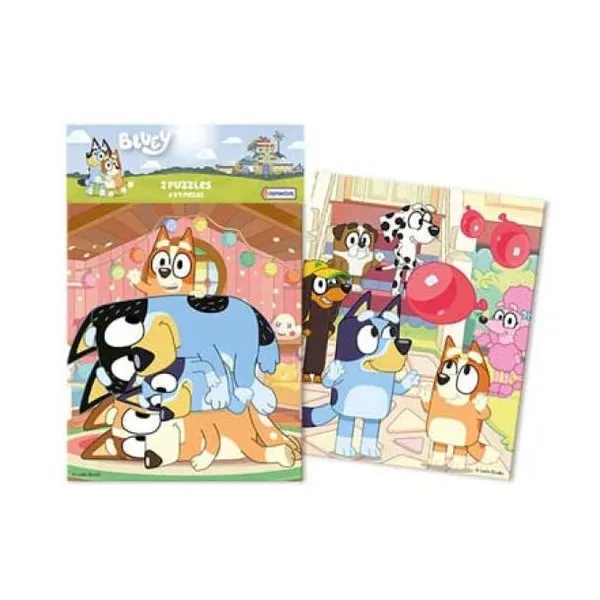 2 puzzle 6y9 pzs en blíster para colgar Bluey