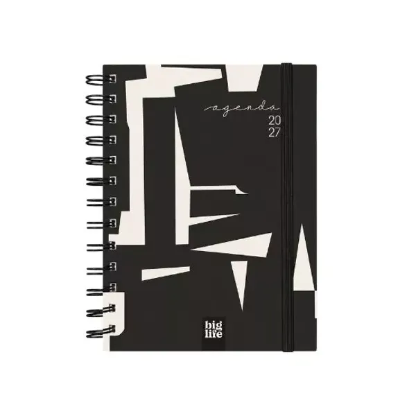 Agenda big life plus n.° 8 semanal espiral monocromo block 2027