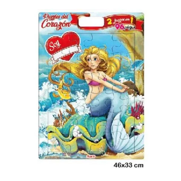 Puzzle x96 corazón sirena
