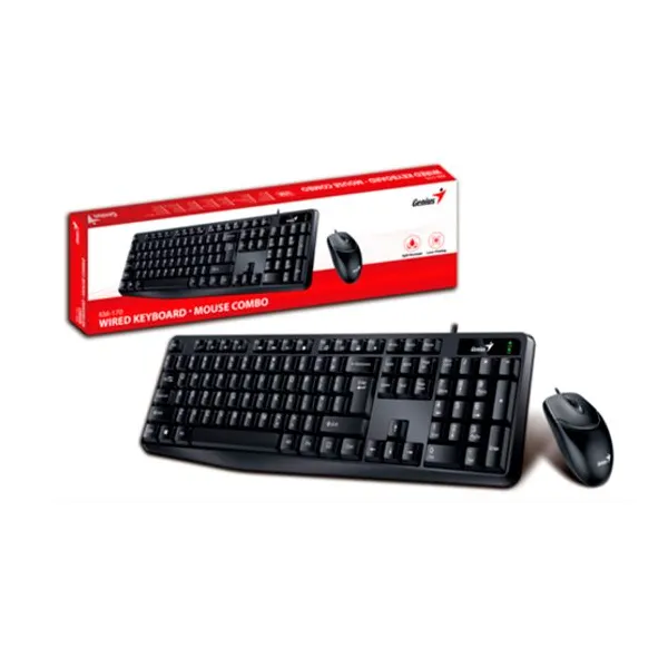 Teclado + mouse genius km-170 con cable usb negro