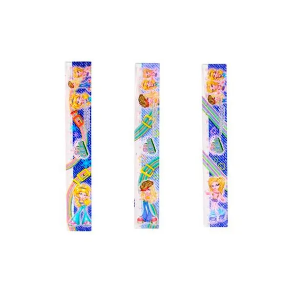 Regla plástica 18 cm infantil go girlz x unidad modelos surtidos