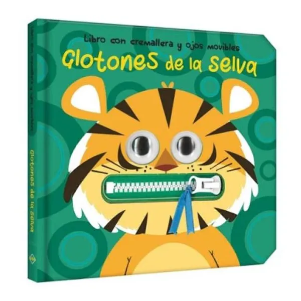 Glotones de la selva 20.5 x20.5 cm/tapa dura/ojos móviles/8 páginas