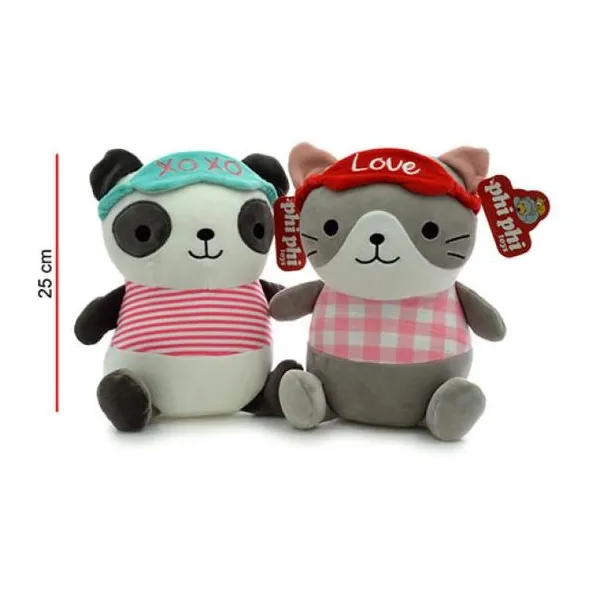 Vaca panda y gato cancheros 25 cm