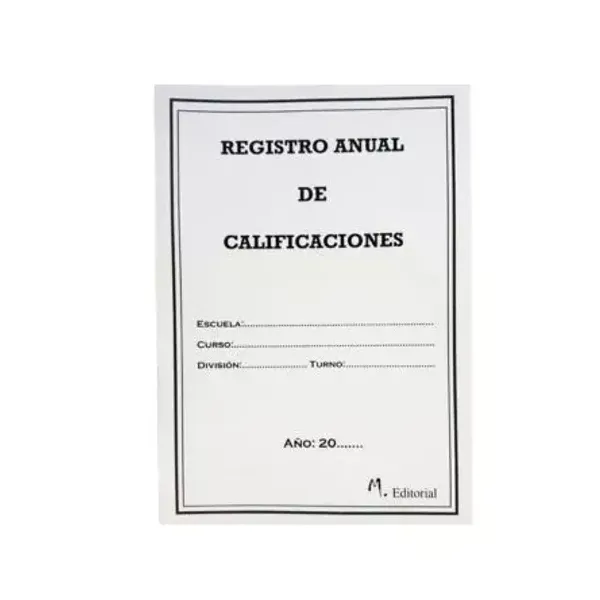 Registro anual de calificaciones empa o terciarios cuatrimestral
