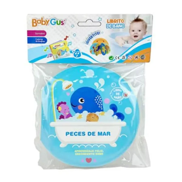 Librito didáctico para baño peces baby gus 20 x17 x3 cm