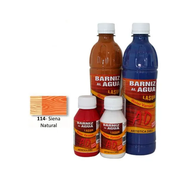 Barniz ad al agua lasur 100 ml114- siena natural