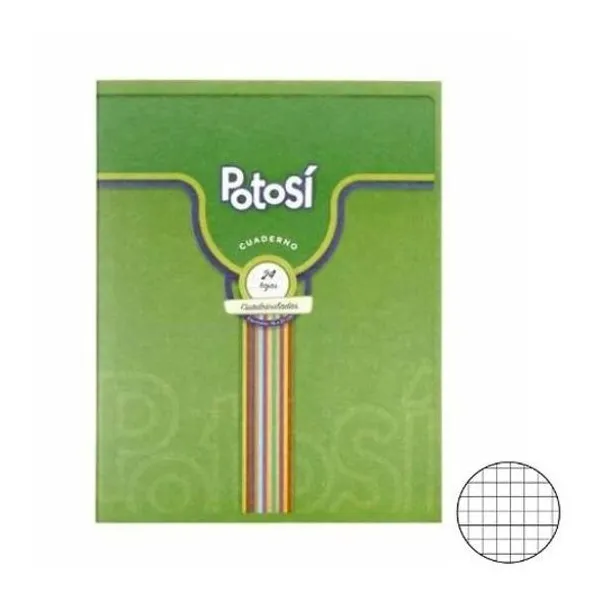 Cuaderno 16x21 cuadriculado 24h t/f fantasia potosi