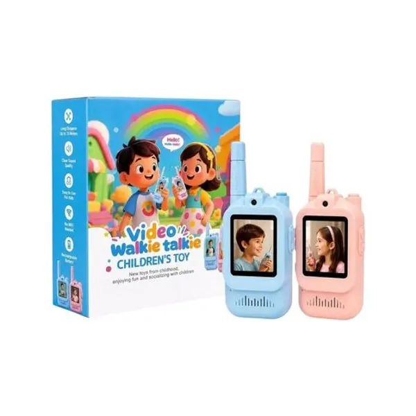 Walkie talkie con video y juegos 9 cm con carga usb en caja 14x14x4 cm lambo tech - lt