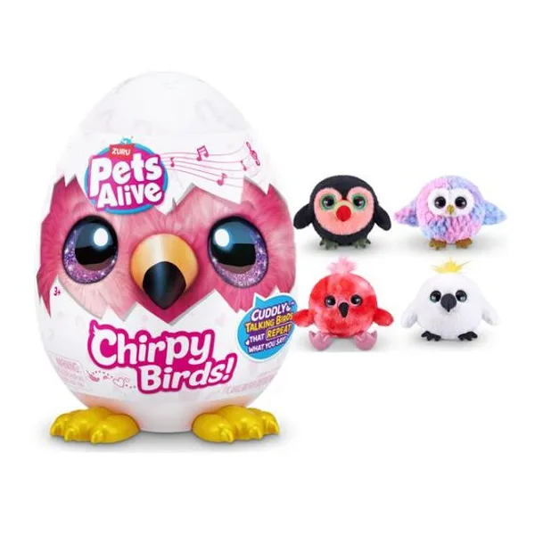 Alive pets chirpy birds huevo sorpresa interactivo 23 cm