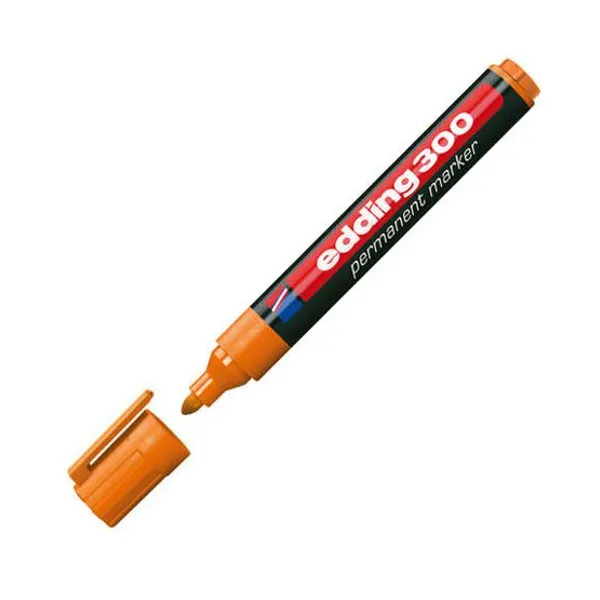 Marcador Edding e 300 permanente para red.3 mmnaranja