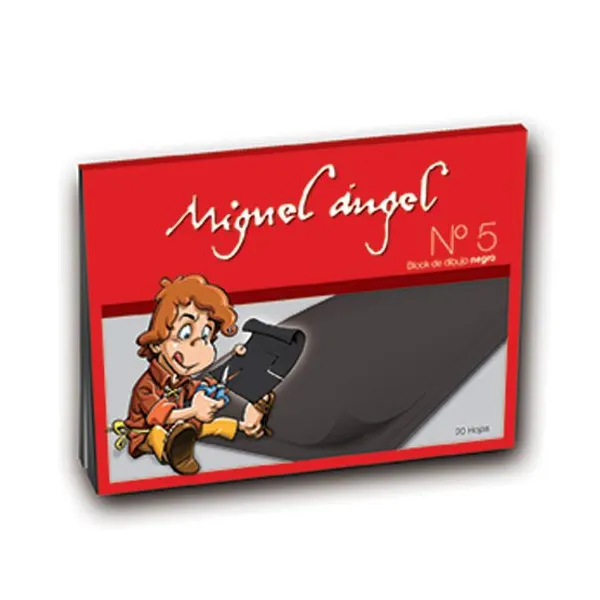 Block de dibujo miguel angel n.° 5 negro x20 hjs.