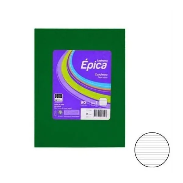 Cuaderno 16x21 rayado 48h t/d araña verde epica
