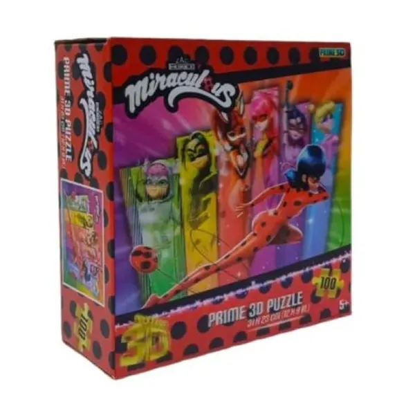 Puzzle 3d miraculous x100 pcs
