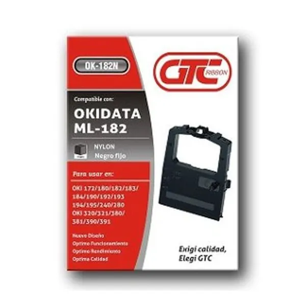 Cinta gtc nylon n/f para okidata 182/390